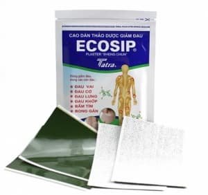 ПЛАСТЫРЬ НА ТРАВАХ (ECOSIP - ЭКОСИП) - ПРИ БОЛЯХ В СУСТАВАХ И МЫШЦАХ, АРТРИТЕ, УШИБАХ И РАСТЯЖЕНИЯХ СВЯЗОК - 5 ШТУК. ВЬЕТНАМ.