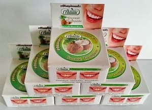 ЗУБНАЯ ПАСТА (HERBAL GLOVE - COCONUT TOOTHPASTE) - ОРГАНИЧЕСКАЯ ОТБЕЛИВАЮЩАЯ, С ЭКСТРАКТОМ КОКОСА И МЯТЫ - 10 ГР. ТАИЛАНД.