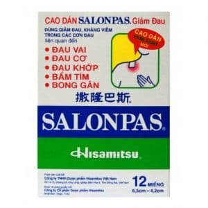 ПЛАСТЫРЬ (SALONPAS) - ПРИ БОЛИ В СПИНЕ, УШИБАХ, РАСТЯЖЕНИЯХ, ВЫВИХАХ, АРТРИТЕ, ПЕРЕЛОМАХ - 12 ШТ. ВЬЕТНАМ.