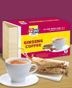 КОФЕ С ЖЕНЬШЕНЕМ 4 IN 1 (G 20 - GINSENG COFFEE) – БЫСТРО РАСТВОРИМЫЙ - 20 ПАКЕТИКОВ - 360 ГР. ВЬЕТНАМ.