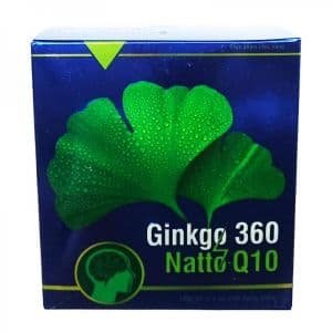 ПРЕПАРАТ (GINKGO BILOBA 360 NATTO Q10 - ГИНКГО БИЛОБА С КО ЭНЗИМОМ Q10) - ДЛЯ ГОЛОВНОГО МОЗГА - УВЕЛИЧЕННОГО СПЕКТОРА ДЕЙСТВИЯ - 100 КАПСУЛ. ВЬЕТНАМ