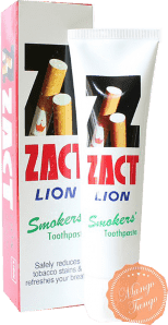 ЗУБНАЯ ПАСТА ЯПОНСКОЙ КОМПАНИИ LION (ZACT SMOKERS) - ДЛЯ КУРИЛЬЩИКОВ И КОФЕМАНОВ - 160 ML. ТАИЛАНД