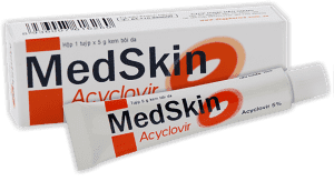 МАЗЬ (MEDSKIN ACYCLOVIR) - ПРОТИВОГРИБКОВЫЙ ПРЕПАРАТ. ДЛЯ ЛЕЧЕНИЯ ВИРУСНЫХ ИНФЕКЦИЙ, ТАКИХ КАК ОПОЯСЫВАЮЩИЙ ЛИШАЙ, ГЕРПЕС, ПСОРИАЗ, ЭКЗЕМА, ВСЕ ВИДЫ ЛИШАЁВ - 5 ГР. ВЬЕТНАМ.