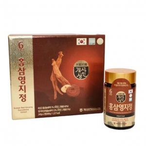 ВЫТЯЖКА ИЗ КРАСНОГО 6 ЛЕТНЕГО ЖЕНЬШЕНЯ И ГРИБОВ ЛИНЧ ЖИ – (KOREAN RED GINSENG LINGZHI EXTRACT GOLD) – 2 БАНКИ ПО 240 ГР. КОРЕЯ