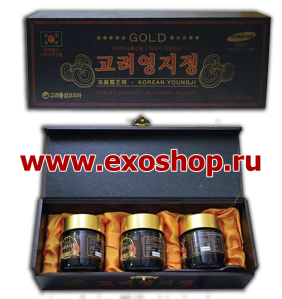 ЭКСТРАКТ ВЫСШЕГО КАЧЕСТВА ИЗ ГРИБА ЛИНЧЖИ - ЛИН ЧЖИ - (KOREAN LONGEVITY MOOSHROOM EXTRACT GOLD) - ВЫТЯЖКА ИЗ ГРИБА ЛИНЧЖИ - ДЛЯ ПОВЫШЕНИЯ ИММУНИТЕТА, И ПРЕДОТВРАЩЕНИЯ ОБРАЗОВАНИЯ ОПУХОЛЕЙ - 1 КОРОБКА - 3 ШТУКИ - 360 ГР.. КОРЕЯ.