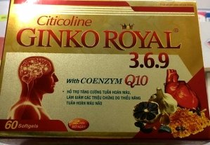 ПРЕПАРАТ (GINKO ROYAL 3.6.9 COENZYM Q10 - ГИНКГО БИЛОБА С КО ЭНЗИМОМ Q10) - ДЛЯ ГОЛОВНОГО МОЗГА - УВЕЛИЧЕННОГО СПЕКТОРА ДЕЙСТВИЯ - 60 КАПСУЛ. ВЬЕТНАМ