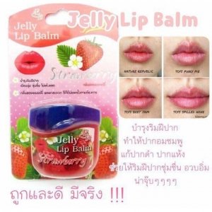 БАЛЬЗАМ ДЛЯ ГУБ - (JELLY LIP BALM STROWBERRY) - ОТ ТРЕЩИН. ТАИЛАНД.