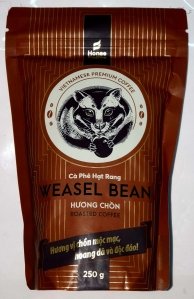 KOPI LUWAK COFFEE (HUONG CHON) - КОПИ ЛЮВАК В ЗЕРНАХ - ЧОН - 250 ГР. ВЬЕТНАМ