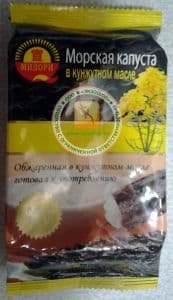 Морская капуста обжаренная в кунжутном масле - упаковка - 4 пачки по 5 гр. Пр-во Корея.