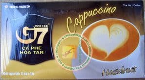 КОФЕ КАПУЧИНО ОРЕХОВЫЙ - TRUNG NGUYEN COFFEE G7 CAPPUCCINO HAZEL NUT - БЫСТРОРАСТВОРИМЫЙ - 12 ПАКЕТИКОВ В УПАКОВКЕ - 216 ГР. ВЬЕТНАМ.